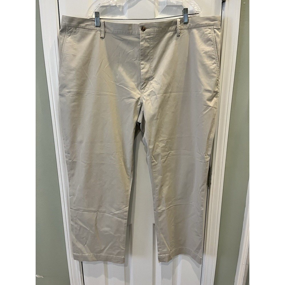 Polo Ralph Lauren Stretch Cotton Twill Chino Pants Mens 46x30 Khaki Classic Fit